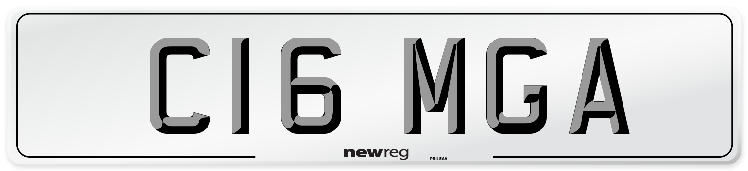 C16 MGA Number Plate from New Reg
